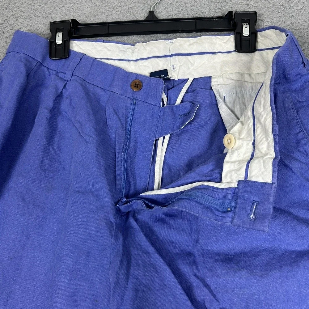 Polo Golf Ralph Lauren Shorts Mens 34 Linen Pleated Lightweight Summer Casual‎